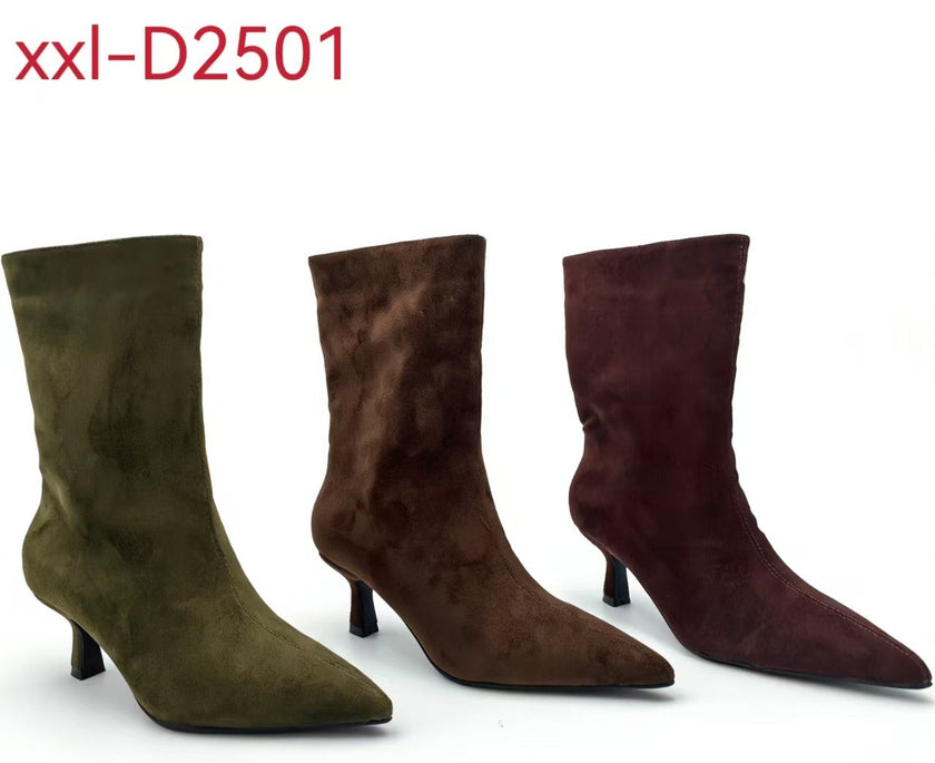 Pointed-toe stiletto ankle boots（XXL-D2501）