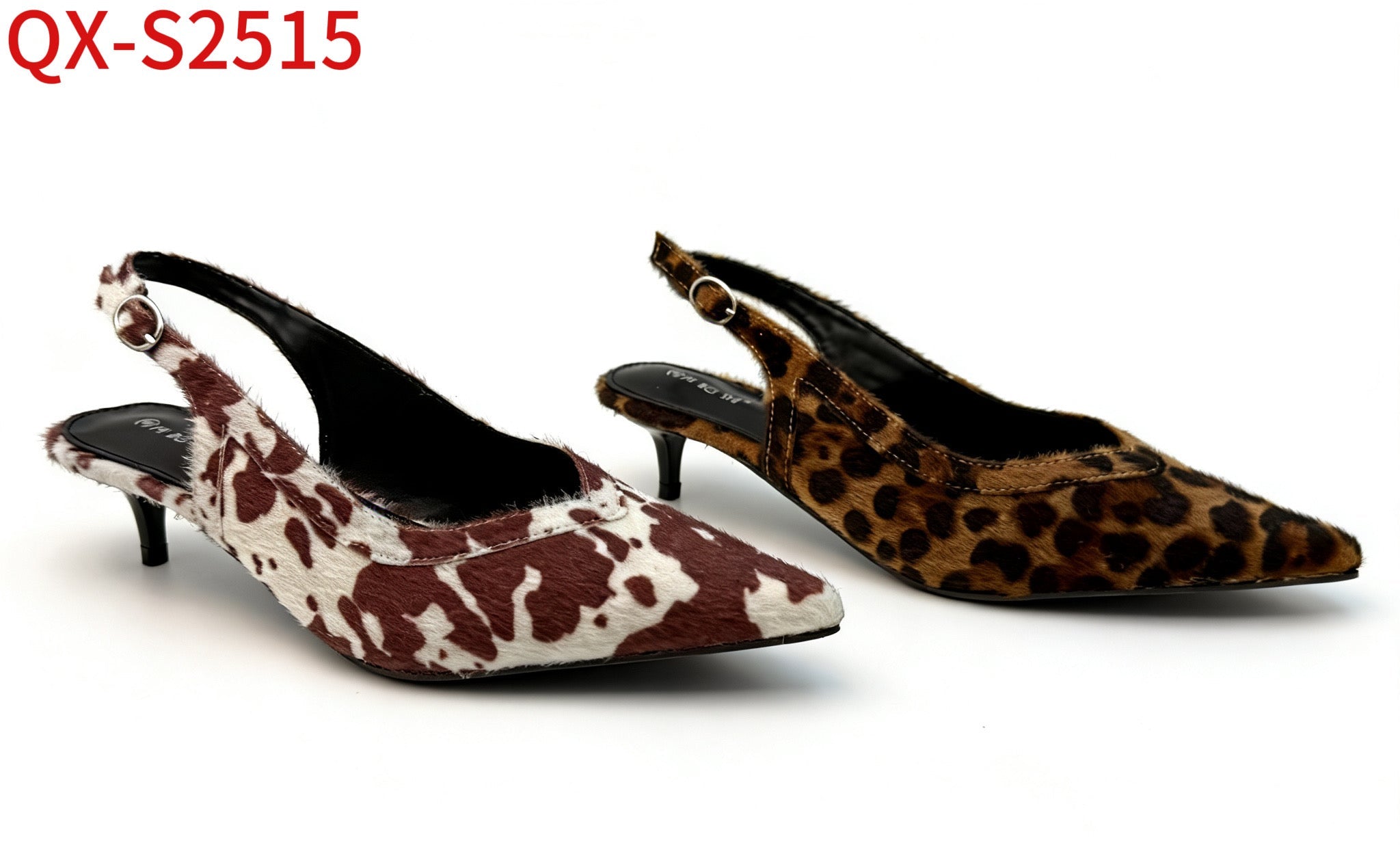 Kitten heel slingback pumps（QX-S2515）