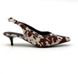 Kitten heel slingback pumps（QX-S2515）