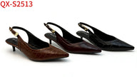 Kidden heel slingback pumps（QX-S2513）