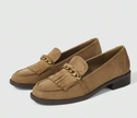 Faux Suede Round-Toe low heels Loafers(0901-2)
